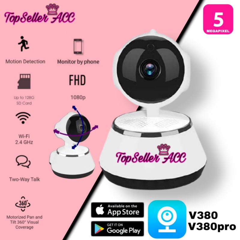 กล้องอัจฉริยะ Wifi V380 5MP HD1080P กล้องวงจรปิด IP ขนาดเล็กไร้สาย Q6 V380Pro