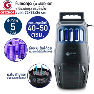 เครื่องดักยุง ทรงโคมไฟทันสมัย แบบหน้าต่างช่องกรง Fumanja รุ่น MWD-001 - สีดำ