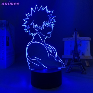 โคมไฟตั้งโต๊ะ Led รูปอนิเมะ My Hero Academia Katsuki Bakugo 3d สําหรับตกแต่งห้องนอนเด็ก