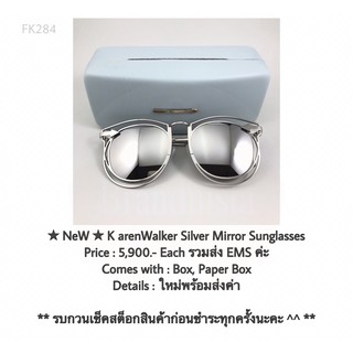 ★ NeW ★ K arenWalker Silver Mirror Sunglasses