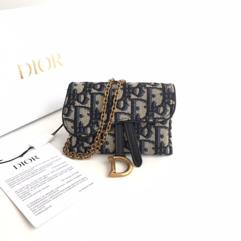 New Dior Saddle Nano Pouch in Navy