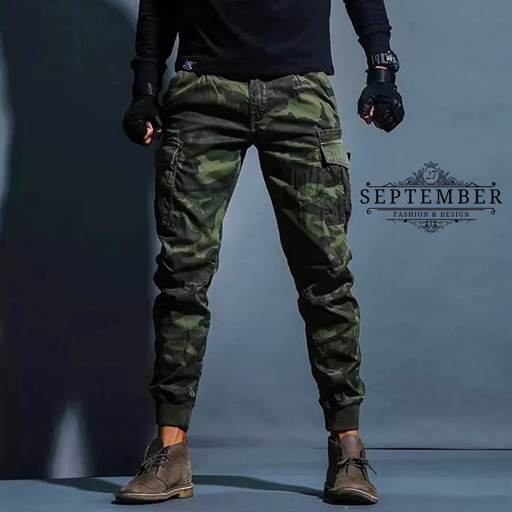 กางเกงขายาวปลายขาจั๊ม มีกระเป๋าข้าง แฟชั่นแบบเดินป่า ชาย/หญิง เนื้อผ้าคอตตอน นิ่มสวมใส่สบาย รุ่น RML