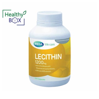 MEGA Lecithin 1200 mg. 100เม็ด เมก้า วีแคร์ เลซิติน ลดโคเลสเตอรอล บำรุงตับ เสริมสร้างสมอง (v)