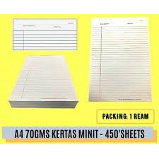 MINIT PAPER (AM 6) 100S / PACK / 70 แกรม / กระดาษ minit / 100 แผ่น