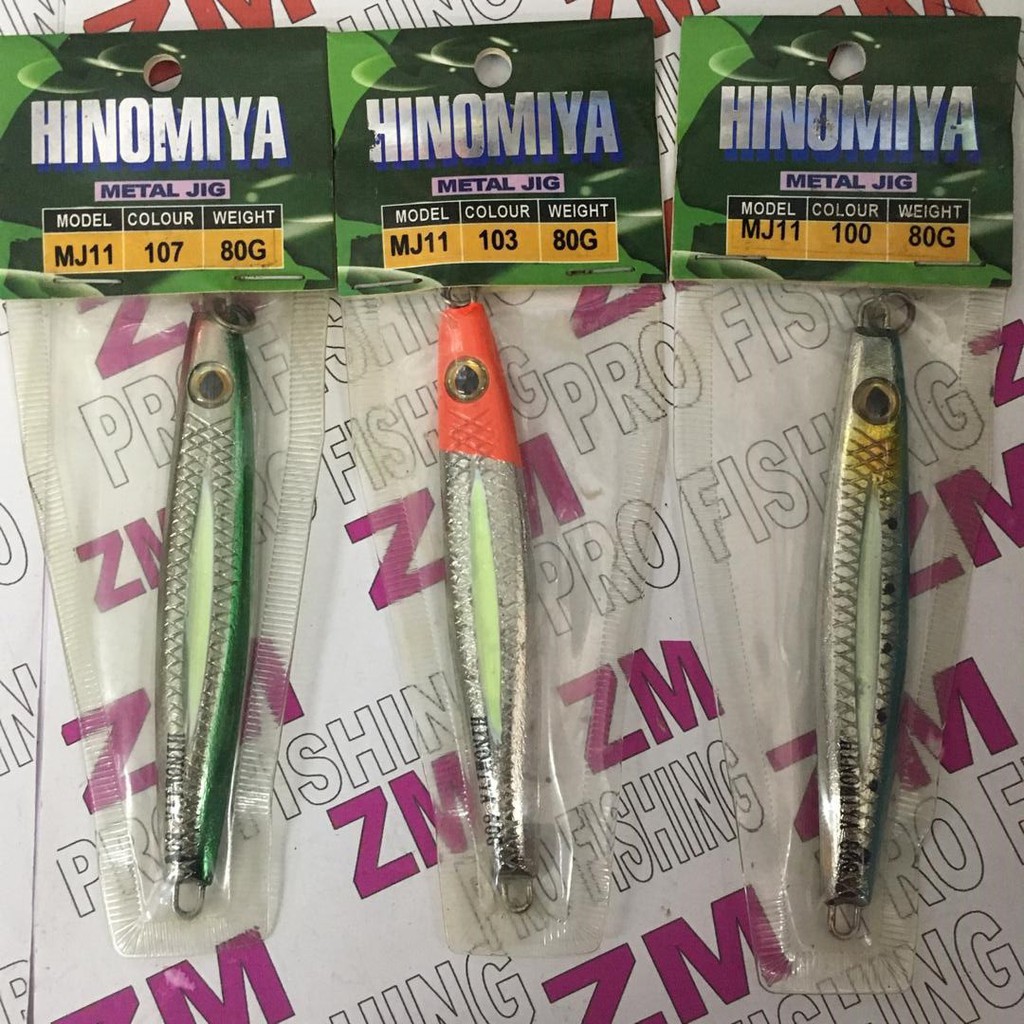 Hinomiya Metal Jig MJ11 40g/60g/80g Fishing Jig