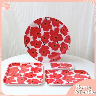 Marimekko tray set ชุดถาดเมรีเมกโกะแต่งบ้าน เซ็ท 4ชิ้น