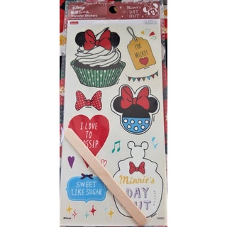 Disney Minnie mouse Transfer Stickers สติ๊กเกอร์ ตกแต่ง แบบขูด มินนี่เม้าส์ ของแท้จากญี่ปุ่น