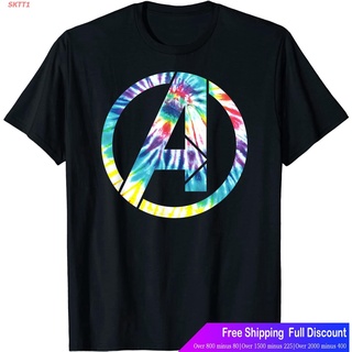 เสื้อยืดผ้าฝ้ายพิมพ์ลายSKTT1 เสื้อยืดลำลอง  Avengers Tie Dye A Symbol T-Shirt  Round neck T-shirt