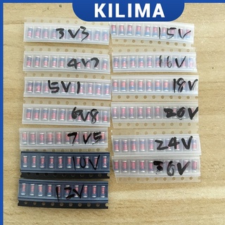 ชุดซีเนอร์ไดโอด LL41 13 ค่า 1W 3V3-36V ZM4728A ZM4732A ZM4733A ZM4737A ZM4740A ZM4742A ZM4744A ZM4745A 130 ชิ้น