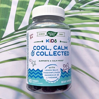 วิตามินและแร่ธาตุ สำหรับเด็ก Kids Cool Calm &amp; Collected Grape Flavored 40 Gummies (Nature’s Way®) #คลายเครียด