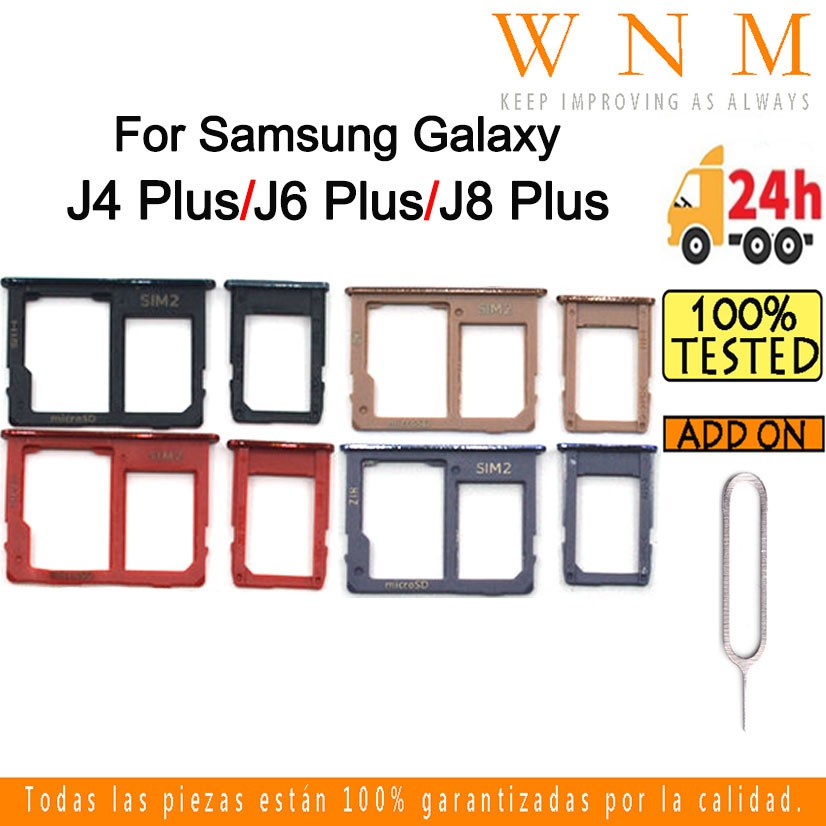 ชุดสําหรับ SAMSUNG Galaxy J4 J6 J8 Plus เดี่ยว/การ์ด SD คู่และถาดซิมการ์ดสําหรับ Galaxy J4 J6 J8 + ซ
