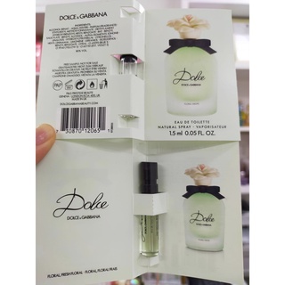 น้ำหอมแท้ ล็อตใหม่ Viol 1.5ml Dolce&amp;Gabbana Dolce Eau De toilet 1.5ml. EDT น้ำหอม เข้มข้น ติดทนนาน สีเขียว หอม สดชื่น น้