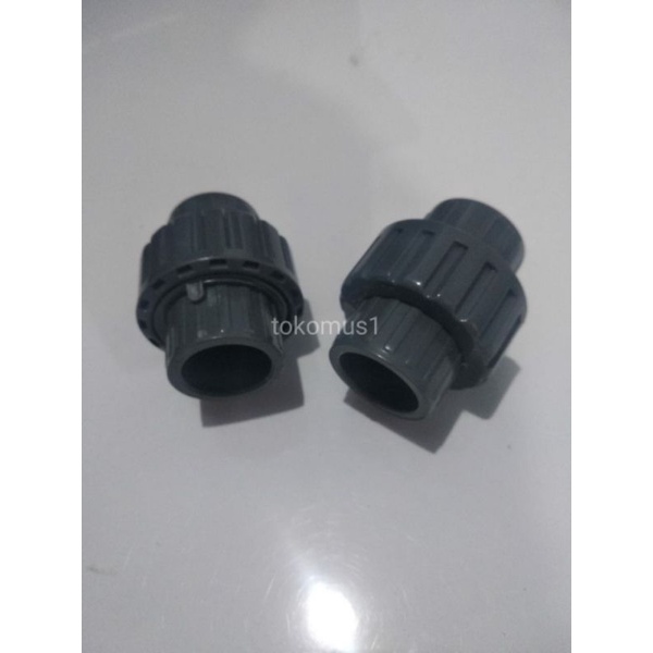 Watermur watermor PVC union 1/2 "3/4"1" น้ําอ่อนนุชพลาสติกธรรมดาปั๊ม Union Fit 1/2 นิ้ว 3/4 นิ้ว 1 น