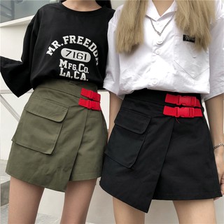 พร้อมส่ง &gt; กางเกงกระโปรง สไตล์ฮาร์ดคอร์ #ล็อคแดง