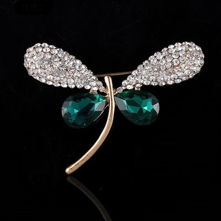 ‴ผู้หญิงที่น่ารัก Dragonfly Rhinestone เข็มกลัด Pin Breastpin เครื่องประดับเครื่องประดับผ้าพันคอ