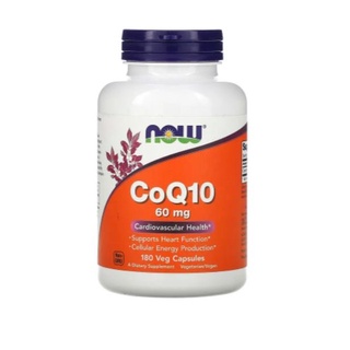 NOW Foods, CoQ10, 60 mg, 180 Veg Capsules