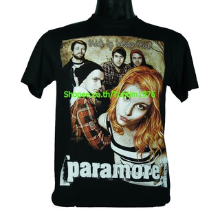 เสื้อยืดผ้าฝ้ายพรีเมี่ยมเสื้อวง Paramore เสื้อยืดแฟชั่นวงดนตรี เสื้อวินเทจ พาร์อะมอร์ PRM1065