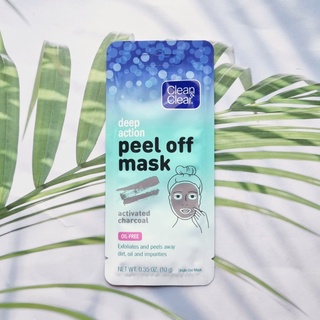 คลีน แอนด์ เคลียร์ มาส์กหน้า แบบลอกออก Deep Action Peel Off Mask with Activated Charcoal Oil-Free 10 g (Clean &amp; Clear®)