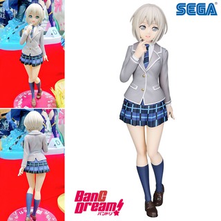 Model Figure งานแท้ ฟิกเกอร์ โมเดล Sega จากเกมดนตรี Bang Dream Girls Band Party Moca Aoba โมกะ  School Days ชุดนักเรียน