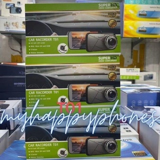 กล้องติดรถยนต์ หน้า-หลัง T01 งานดี จอใหย่ 4 นิ้ว FULL HD 1080 G-Sensor และ Motion Detection