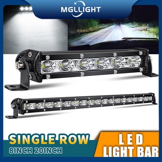 MGLLIGHT WACA 8 นิ้ว 20 นิ้วไฟสปอร์ตไลท์ ไฟตัดหมอก Off Road Light Bar LED 30W,90W ไฟติดมอเตอร์ไซค์ ไฟหน้ารถยนต์ ATV ไฟออฟโรด 083 E01