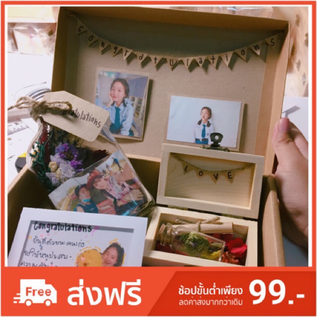 BoxSet ของขวัญดอกไม้แห้งhandmade