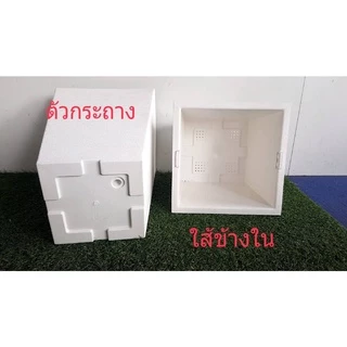 กระถางโมเดิร์น สไตล์มินิมอล ทรงกลม และทรงสี่เหลี่ยม 2 ชั้น พลาสติกหนาสำหรับใส่ต้นไม้