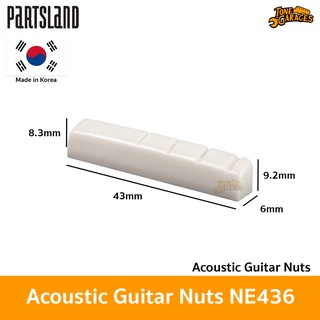 Partsland NE436-WH Acoustic Guitar Nuts นัทกีต้าร์โปร่ง กีต้าร์อคูสติก Plastic Made in Korea