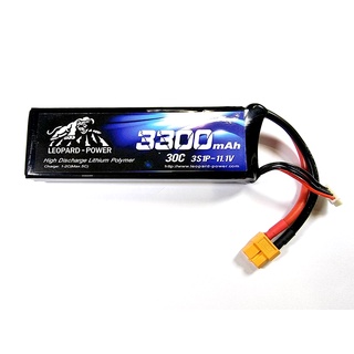 แบตเตอรี่ลิโพ Leopard 3300mAh (3เซล)(11.1V) 30C แบตลิโพ lipo แบต