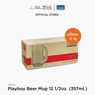 JJGLASS - (Ocean) P00140 Beer mug [1 กล่อง บรรจุ 6 ใบ] - แก้วเพลย์บอย สำหรับใส่เบียร์ โอเชี่ยนกลาส Playboy Ocean Glass P00140 Beer mug Playboy 13 oz. ( 357 ml.)