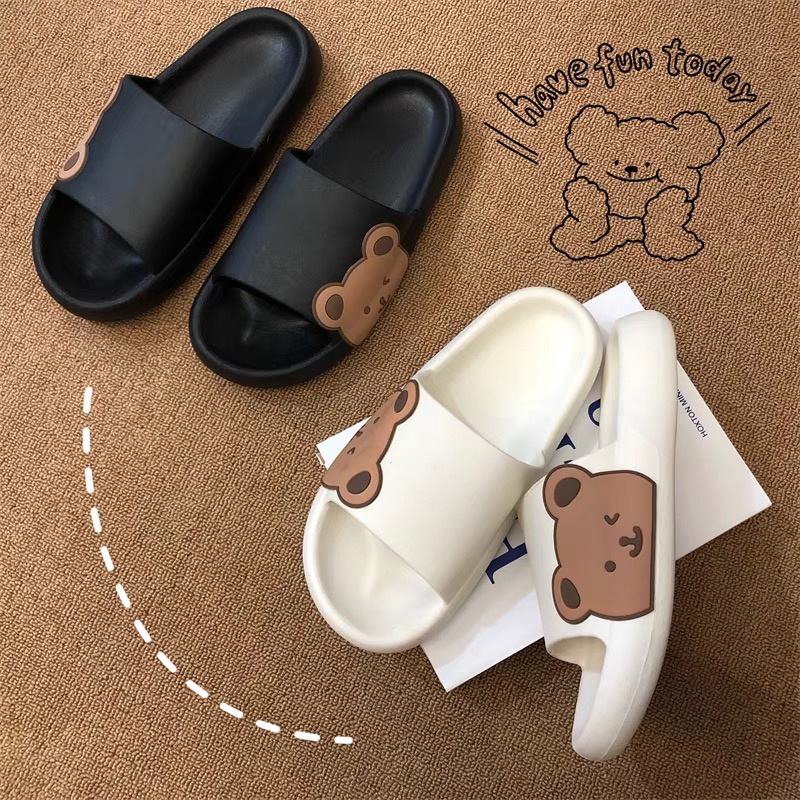 Happy shoe shop  รองเท้าแตะลายหมี สุดน่ารัก งานดีมากๆๆๆ พื้นนุ่มมาก