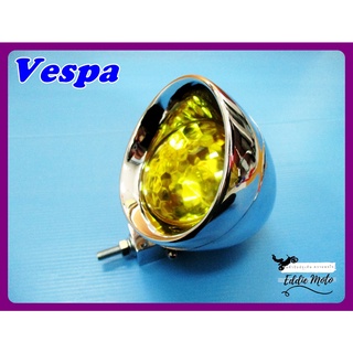 VESPA HEADLIGHT HEADLAMP "YELLOW" REFLECTOR  // ไฟหน้า จานฉาย เวสป้า สินค้าคุณภาพดี