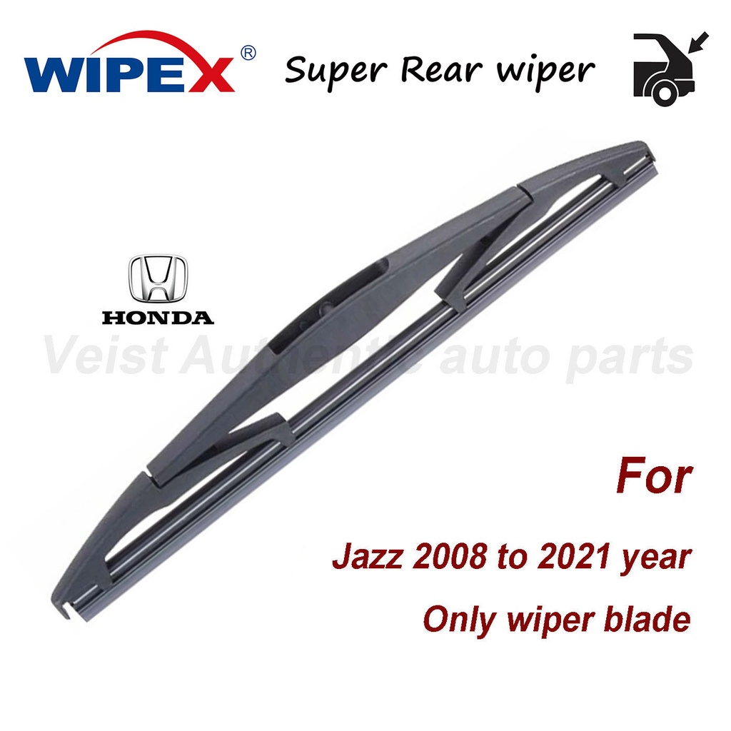 สําหรับ Honda Jazz 12B ใบปัดน้ําฝนด้านหลังสําหรับ 2008 ถึง 2021 ปี Fit Car Back Window Wipers (ยาง + กรอบ) จาก wipex