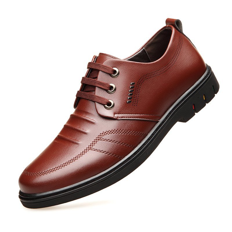 【hot Sale】mens Leather Shoes Genuine Leather Soft Bottom Soft Leather Casual Shoes Autumn 3933