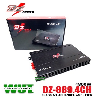 DZ POWER 4channel เพาเวอร์แอมป์ 4ชาแนล คลาสAB สำหรับขับเสียงกลางแหลมหรือซับเบส กำลังขับ 4800W DZ POWER DZ-889.4CH