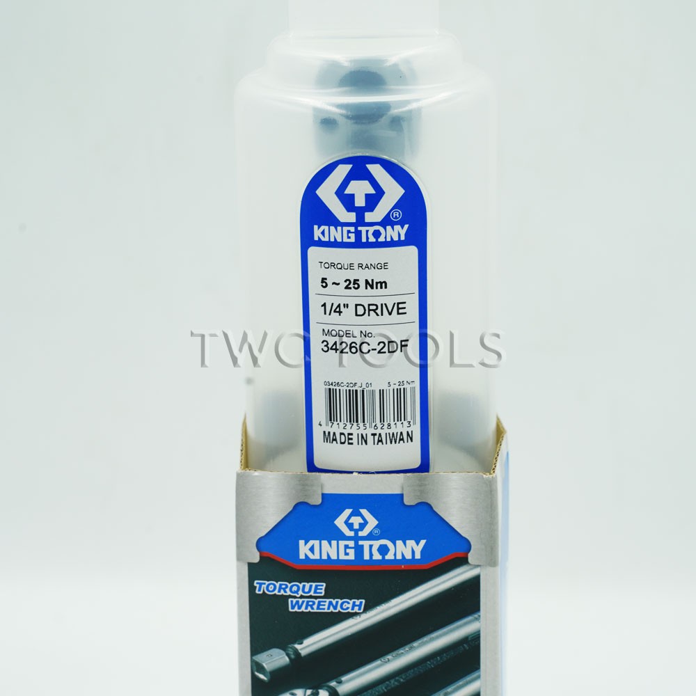 KINGTONY ด้ามขันปอนด์ ด้ามปอนด์ ก๊อกแก๊กขันปอนด์ ประแจปอนด์ 1/4นิ้ว 25 Nm 3426C-2DF