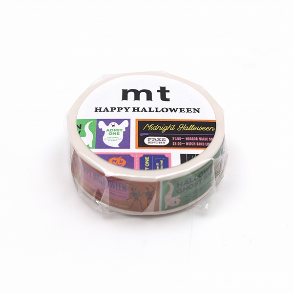 mt Halloween tickets (MTHALL23) / เทปตกแต่งวาชิ ลาย Halloween tickets แบรนด์ mt masking tape จากประเ
