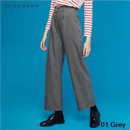 GIORDANO WOMEN Mid rise wide legs trousers 13419805