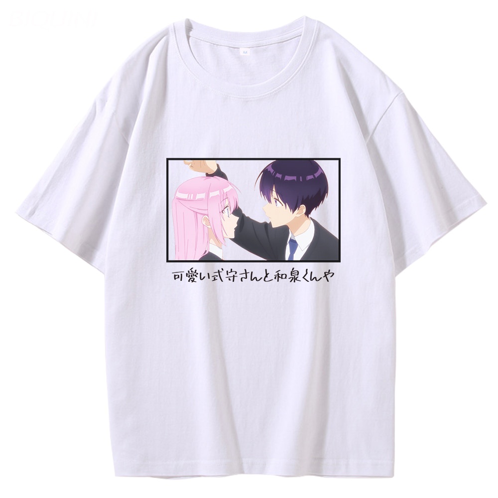 เสื้อยืดโอเวอร์ไซส์เสื้อยืด พิมพ์ลาย Shikimori's Not Just A Cutie Micchon and Izumi Yuu แฟชั่นสําหรั