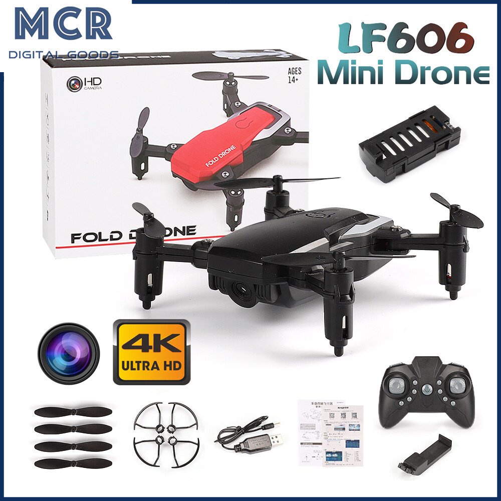 บูติกผมสั้น MCR LF606 โดรนบังคับจิ๋วควอดคอปเตอร์โดรนติดกล้องRC โดรน 4K ...