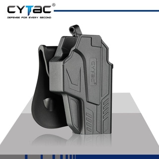 ซองพกนอก ปลดล็อคนิ้วโป้ง รุ่น Glock 19 วัสดุ Polymer เกรดคุณภาพ แข็งแรง ทนทาน ( Cytac T-Thumbsmart Holster V2.0 )