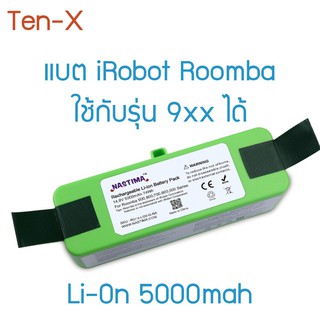 แบตเตอรี่ Li-On 5000mah สำหรับ iRobot Roomba 900 960 966 980 985 800 700 600 500