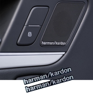 สติ๊กเกอร์เครื่องเสียงรถยนต์  4pcs/8pcs Harman Kardon Audio Video Speaker Sticker For Toyota And Other Cars Model Accessories 12-20