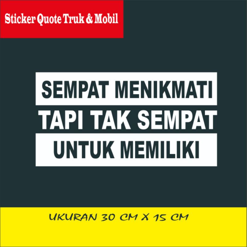 สติ๊กเกอร์ตัดสําหรับรถบรรทุก/รถยนต์, Sfour Enjoy But Not Sfour to Have