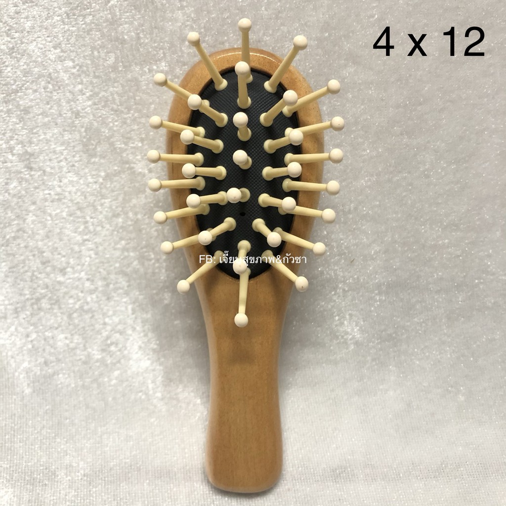 พร้อมส่ง🌿หวีปุ่มไม้ลูกพีช ใช้นวดหัว ลดอาการหลุดร่วง ไม่มีไฟฟ้าสถิต ป้องกันผมชี้ฟู - รูปที่ 2