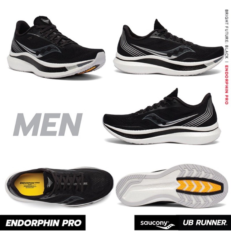 New‼️Saucony Endorphin Pro สี Black ผู้ชาย**สินค้าจัดส่งวันที่ 15 ม.ค.นี้