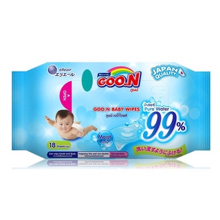 Goo.n baby wipes ทิชชู่เปียก ขนาด 18 แผ่น