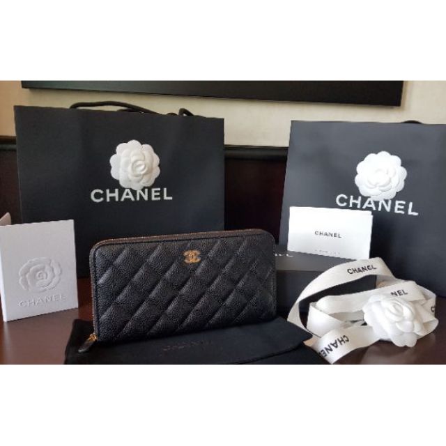 Chanel Classic Zippy Wallet 2019 Black Caviar GHW