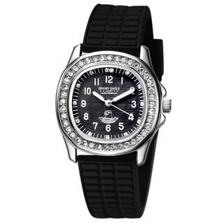 GRAND EAGLE นาฬิกาข้อมือผู้หญิง สายซิลิโคน รุ่น AE8014L – SILICONEBLACK/SILVER