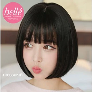 พร้อมส่ง 💖 🇹🇭 BELLE วิกผมสั้น หน้าม้าซีทรู วิกผมคอสเพลย์ สไตล์เกาหลี แถม net ฟรี จำนวนจำกัด